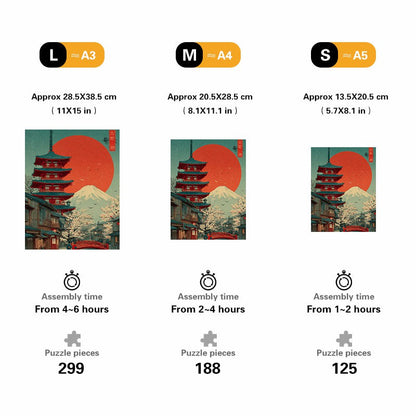 Ukiyo Landscape Wooden Jigsaw Puzzle