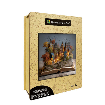 Storybook Cityscape Wooden Jigsaw Puzzle