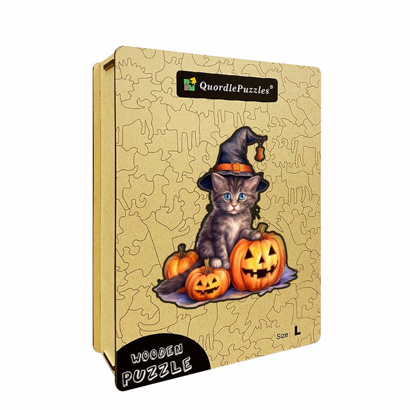 🔥LAST DAY 85% OFF-Cat Witch Hat Pumpkin Halloween Vinyl Sticker
