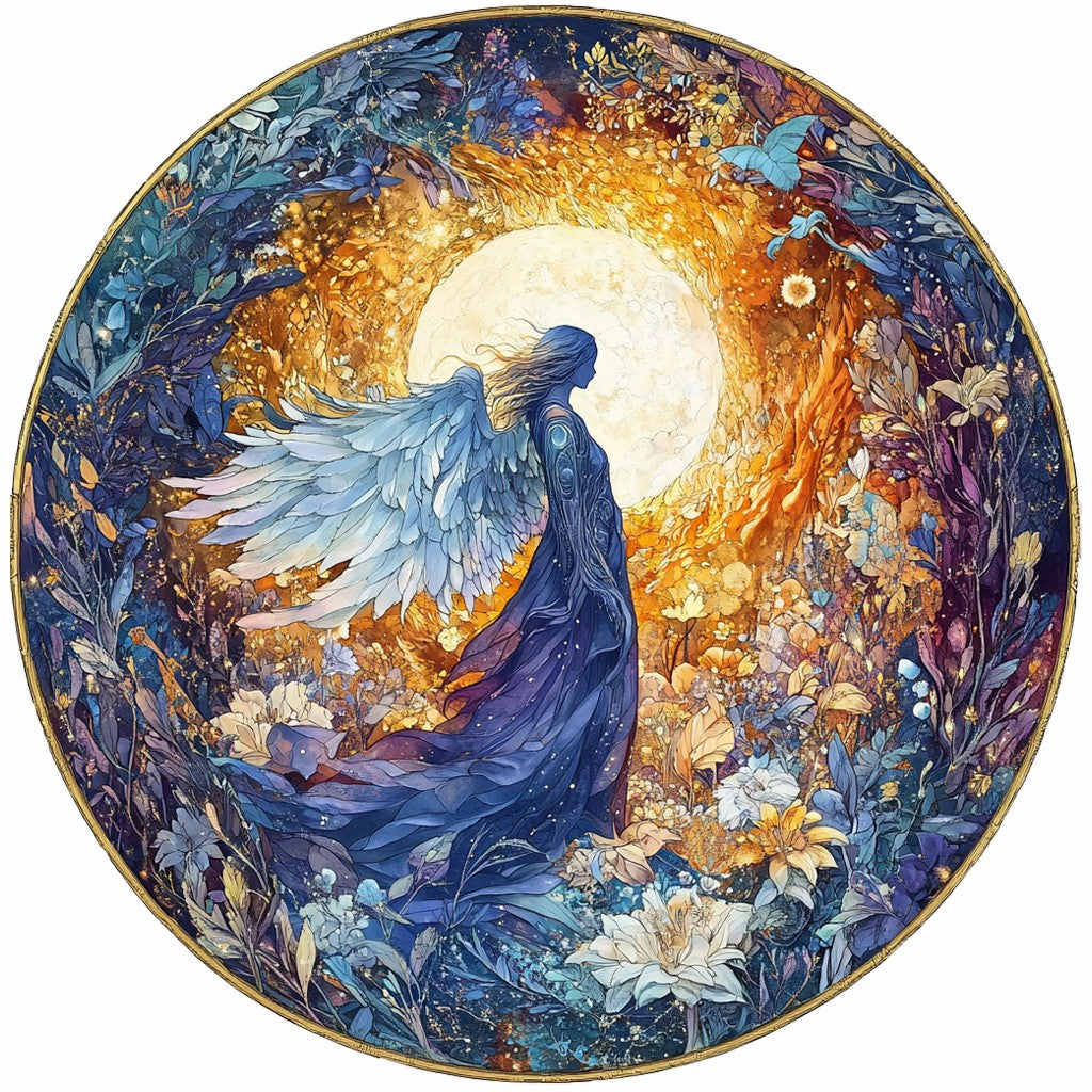 Moonlit Angel Wooden Jigsaw Puzzle
