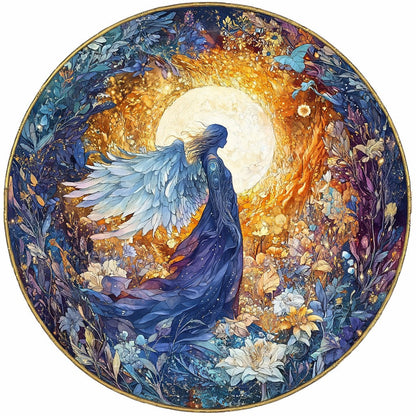 Moonlit Angel Wooden Jigsaw Puzzle
