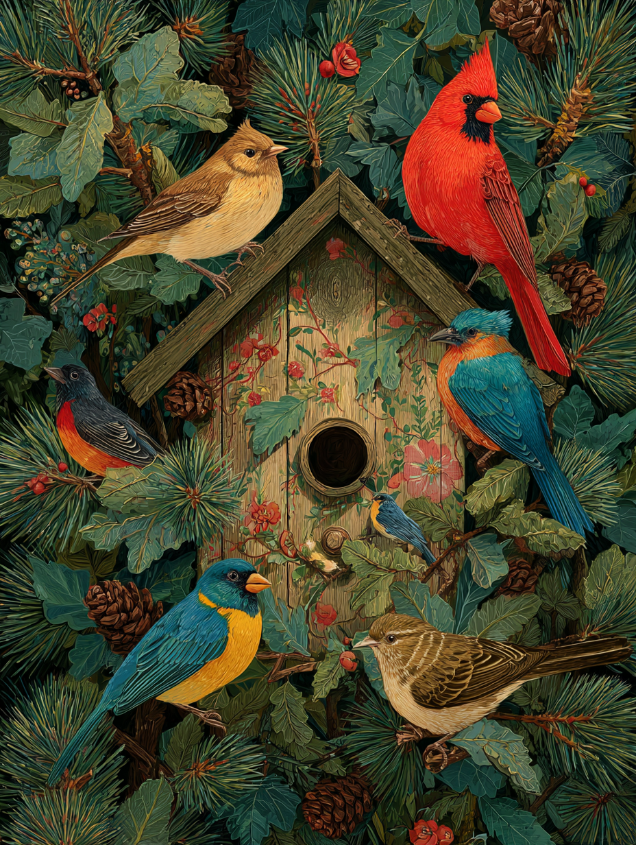 Garden Birds Wooden Jigsaw Puzzle