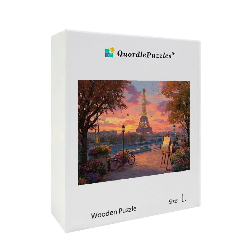 Paris Sunset Wooden Jigsaw Puzzle