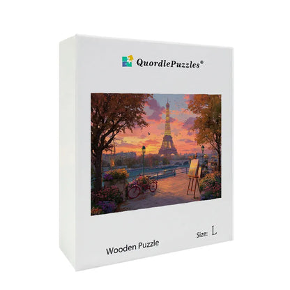Paris Sunset Wooden Jigsaw Puzzle