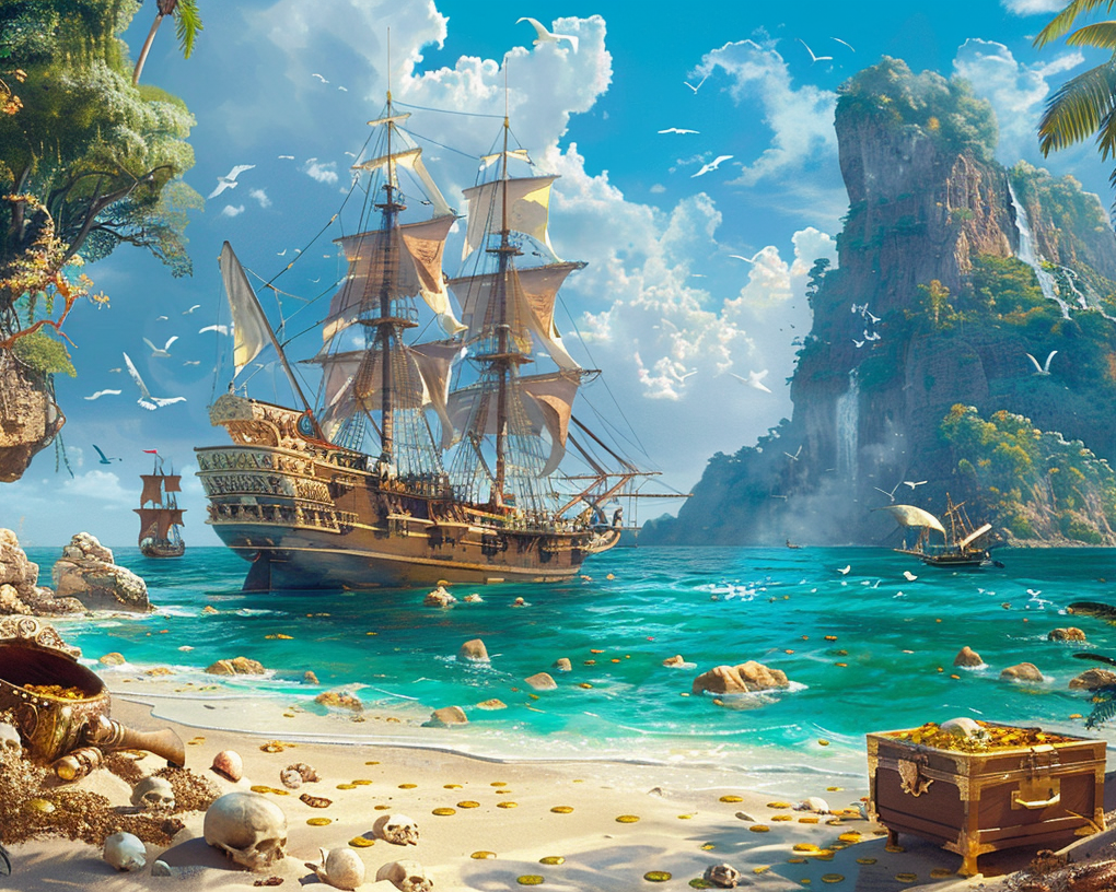 Pirate Island Wooden Jigsaw Puzzle