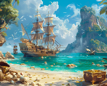 Pirate Island Wooden Jigsaw Puzzle