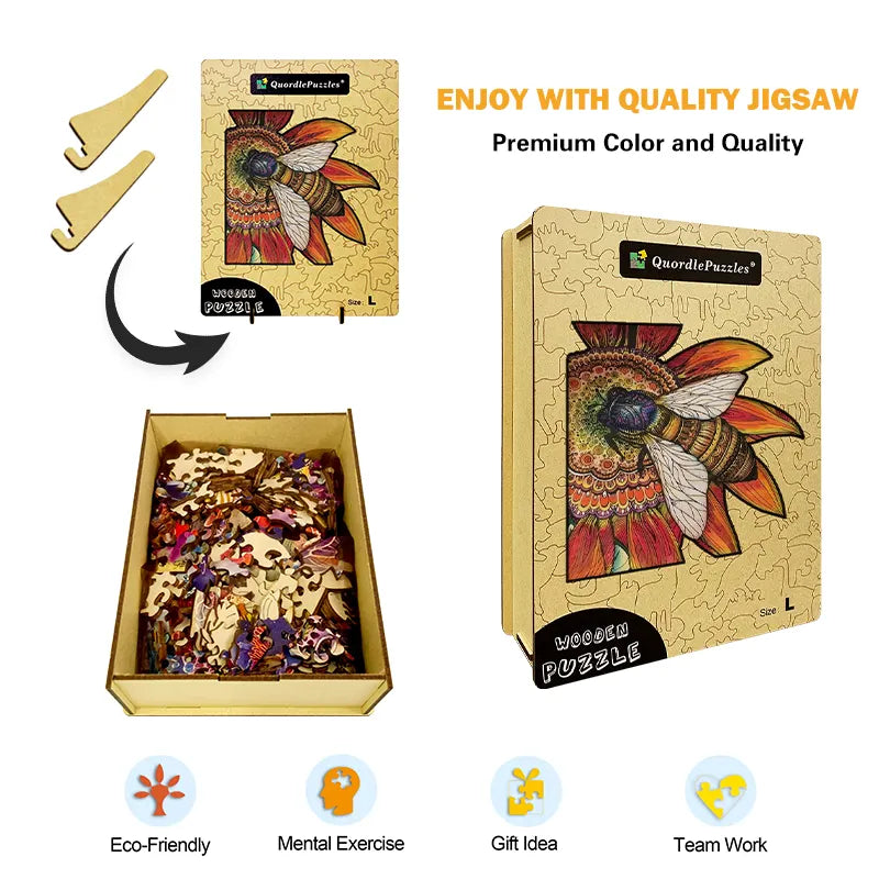 Bees Wooden Jigsaw Puzzle