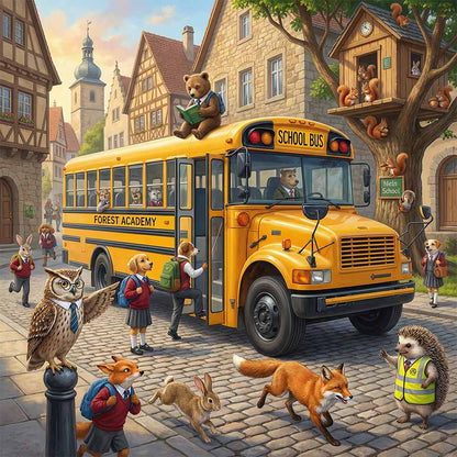 Forest Academy Morning Wooden Jigsaw Puzzle