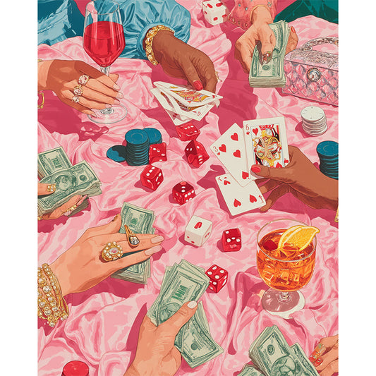 Retro Gambling Wooden Jigsaw Puzzle
