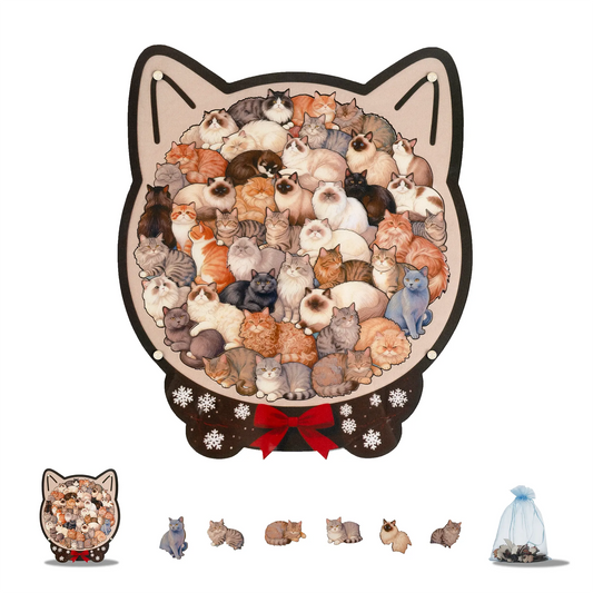 Cozy Cat Gathering Display Puzzle