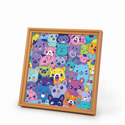 Beastie Bunch- Wooden Coloring Puzzle