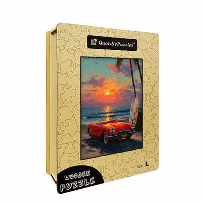 Tropical Car Wooden Jigsaw Puzzle