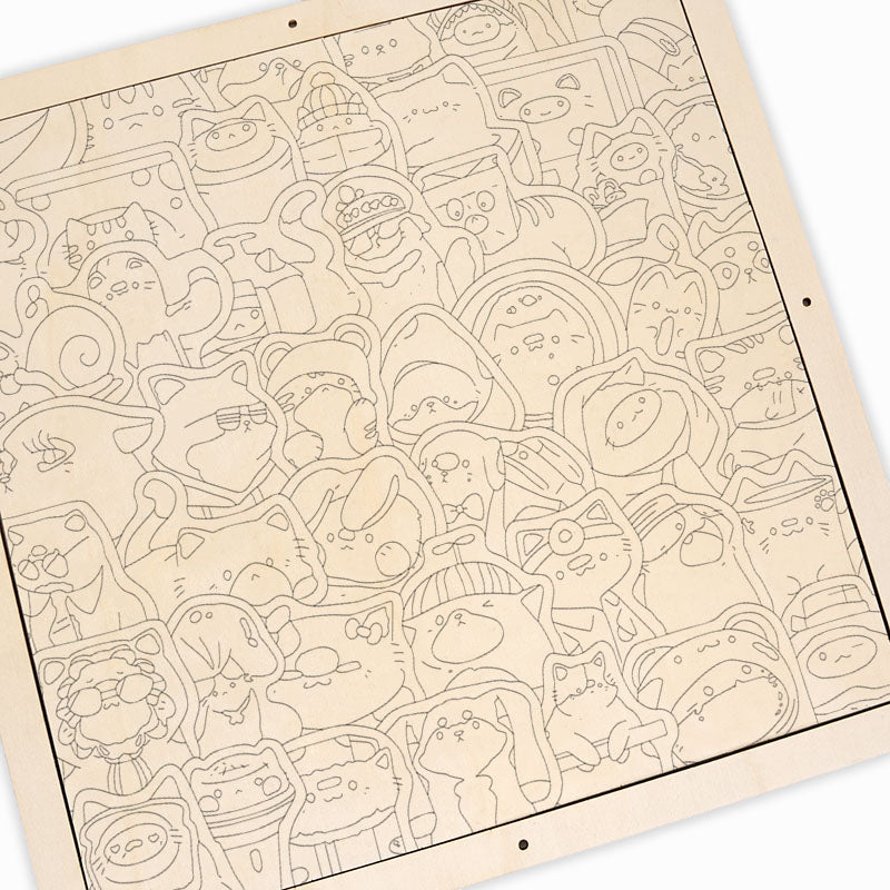 Happy Pets - Wooden Coloring Puzzle