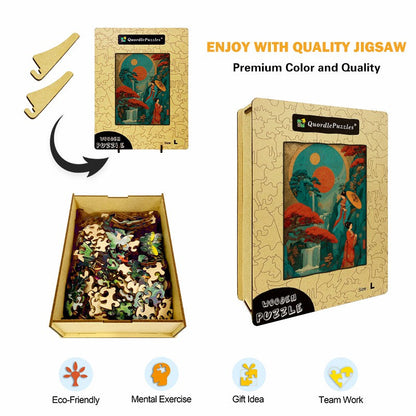 Scroll Art Wooden Jigsaw Puzzle