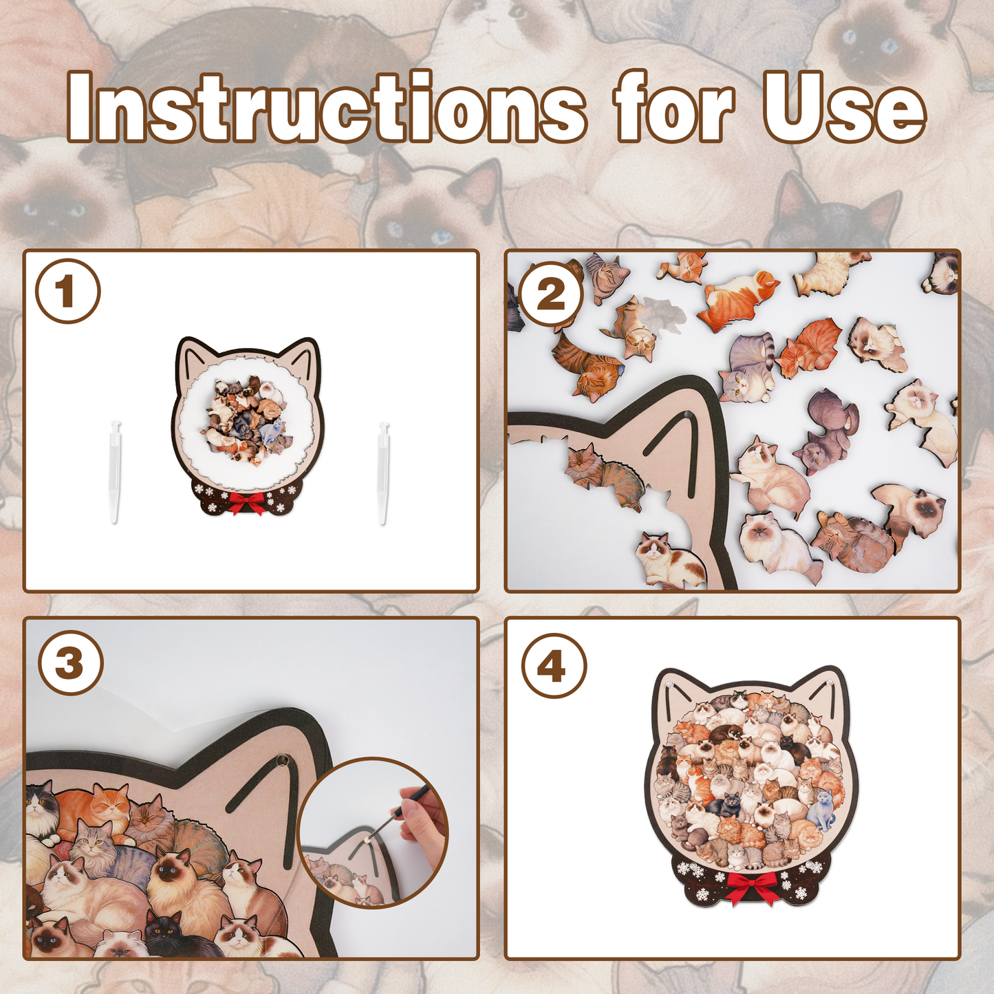 Cozy Cat Gathering Display Puzzle