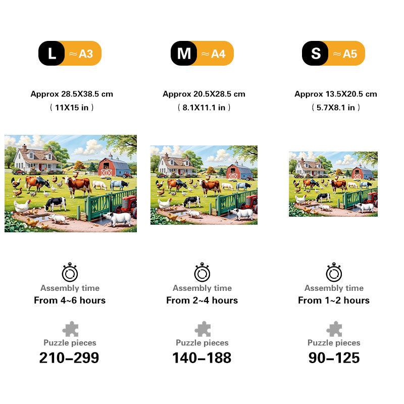 Farm Life Wooden Jigsaw Puzzle
