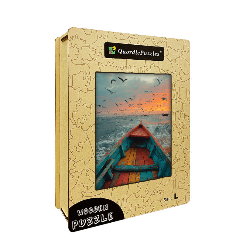Canoe View Wooden Jigsaw Puzzle