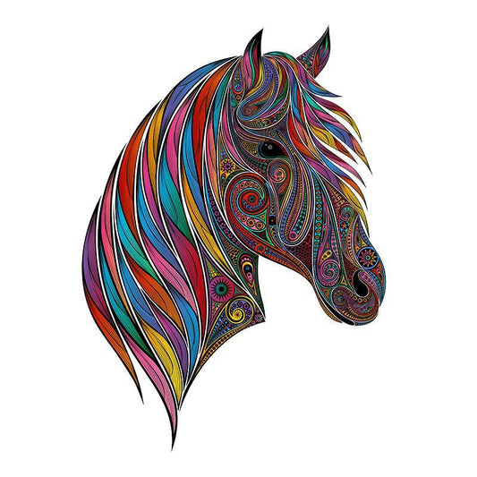 Colorful Horse Head Jigsaw Puzzle