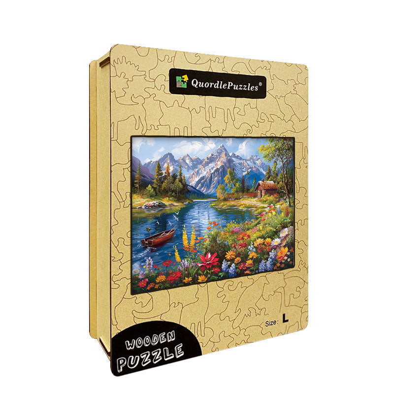 Alpine Cabin Wooden Jigsaw Puzzle