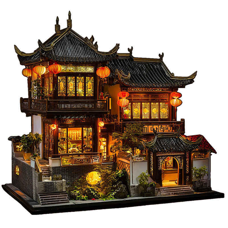 Oriental Courtyard Wooden Jigsaw Puzzle