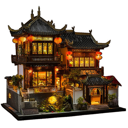 Oriental Courtyard Wooden Jigsaw Puzzle