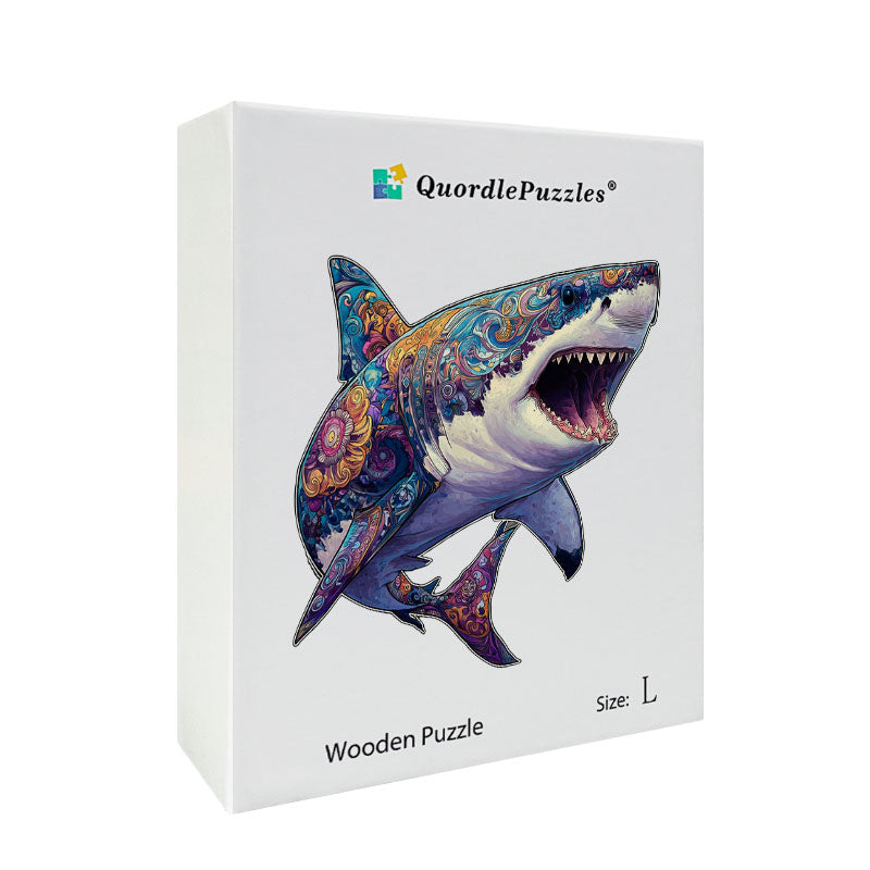 Whimsical Shark Wooden Jigsaw Puzzle