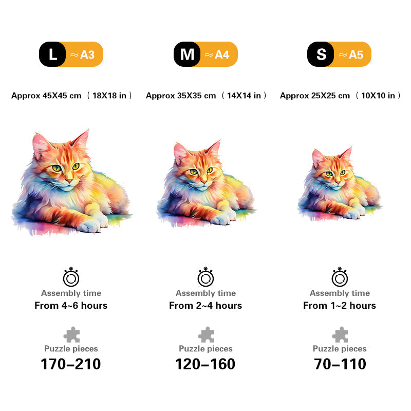 🔥LAST DAY 92% -Watercolor Wood Cat