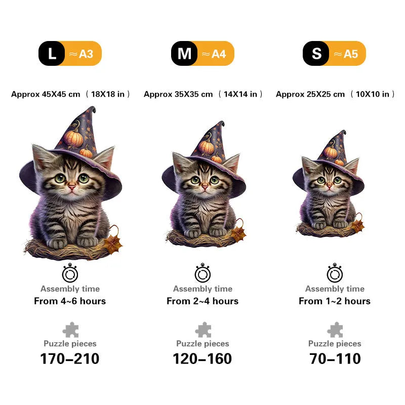🔥LAST DAY 84% OFF - Cute Kitten and Halloween Pumpkin
