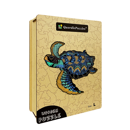 Traveling Turtle Wooden Jigsaw Puzzle