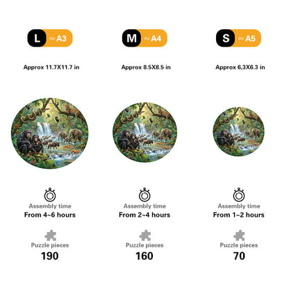Waterfall Wildlife Adventure Wooden Jigsaw Puzzle