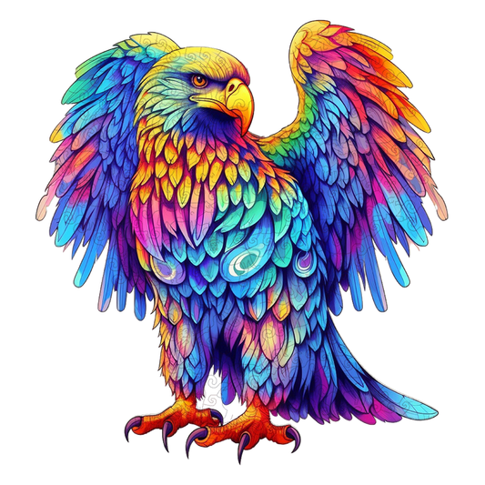 🔥Last Day 85% OFF-Colorful Eagle Head Poster Wooden Jigsaw Puzzle