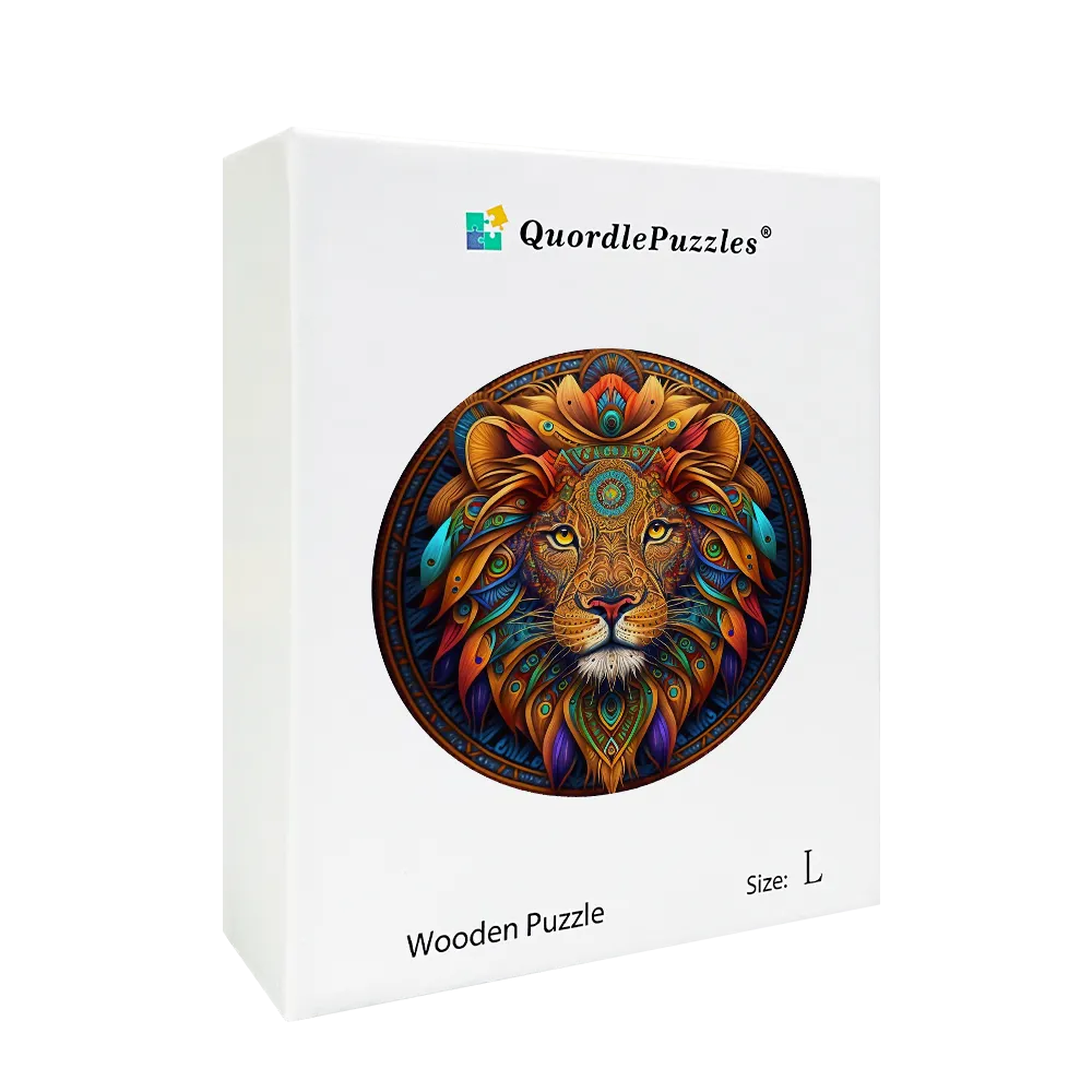Mandala Leo Wooden Jigsaw Puzzle