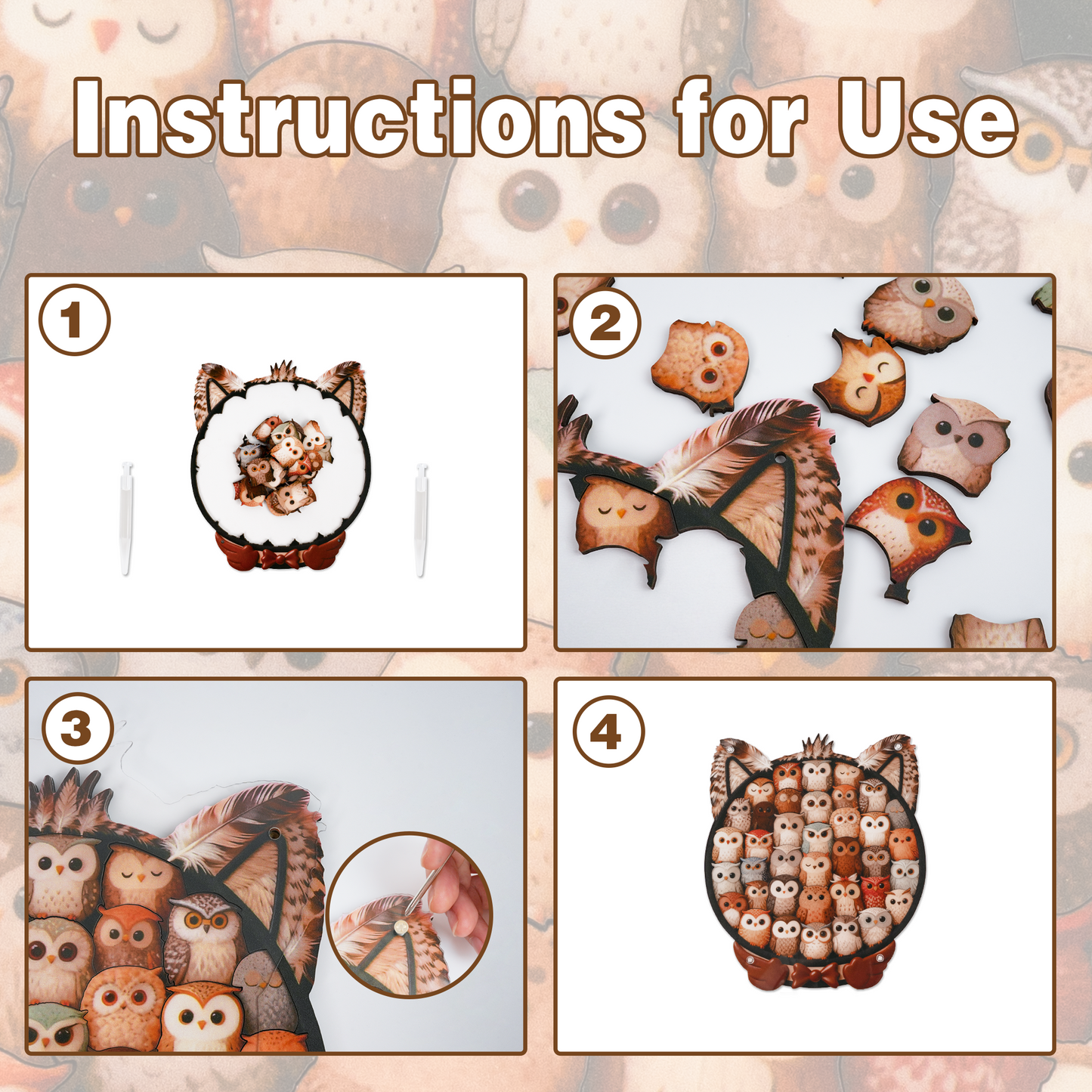 Wisdom Owl Gathering Display Puzzle