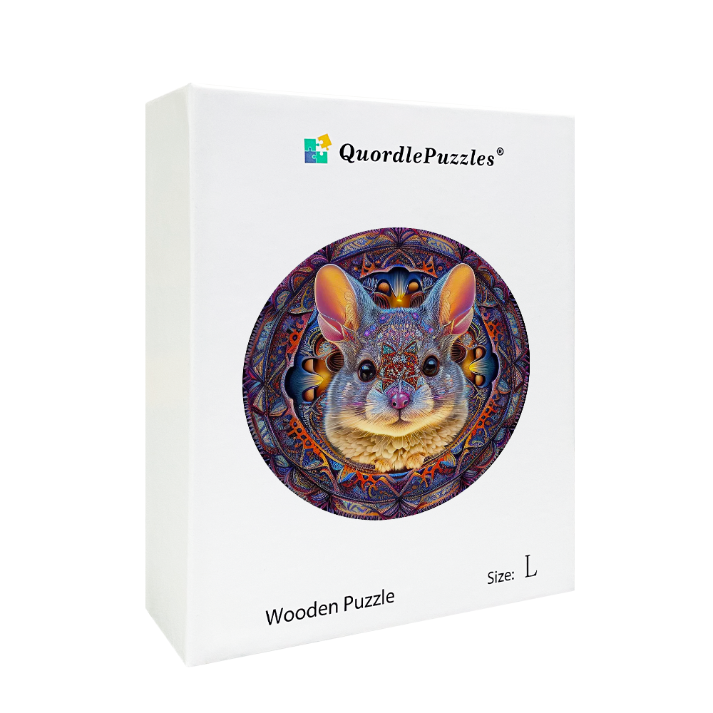Mandala Hare Wooden Jigsaw Puzzle