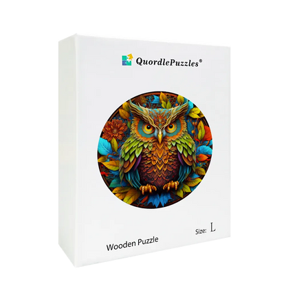 Mandala Owl Wooden Jigsaw Puzzle