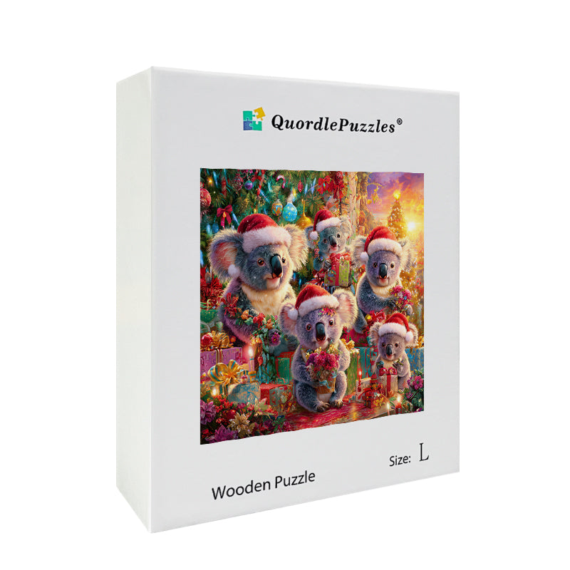 Holiday Koalas Wooden Jigsaw Puzzle