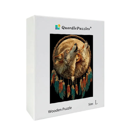 Twin Wolves Wooden Jigsaw Puzzle