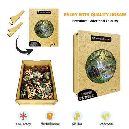 Waterfall Wildlife Adventure Wooden Jigsaw Puzzle