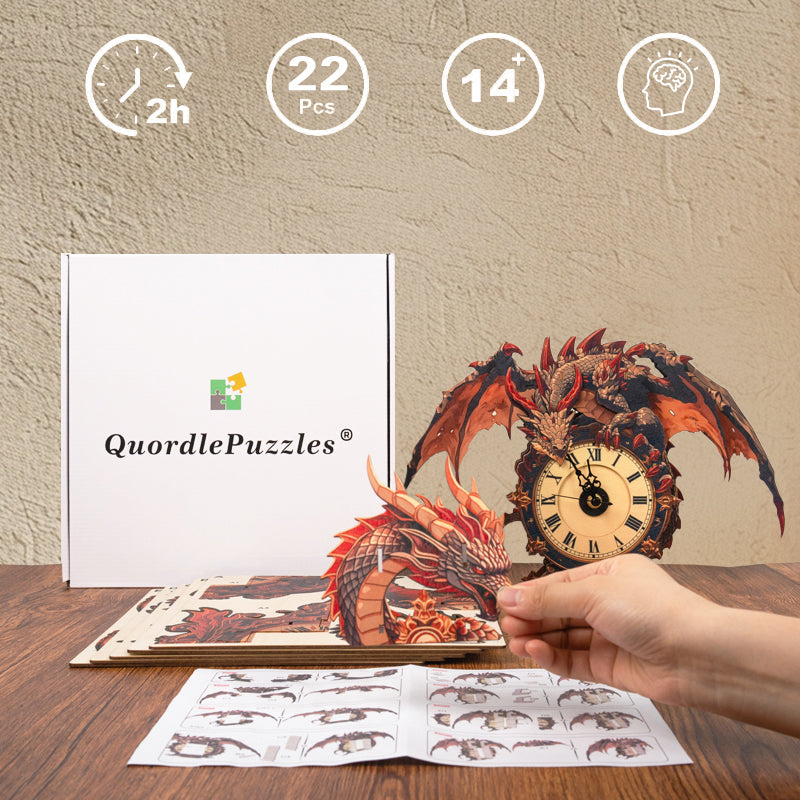Dragon’s Watch Timepiece Wooden Clock Puzzle