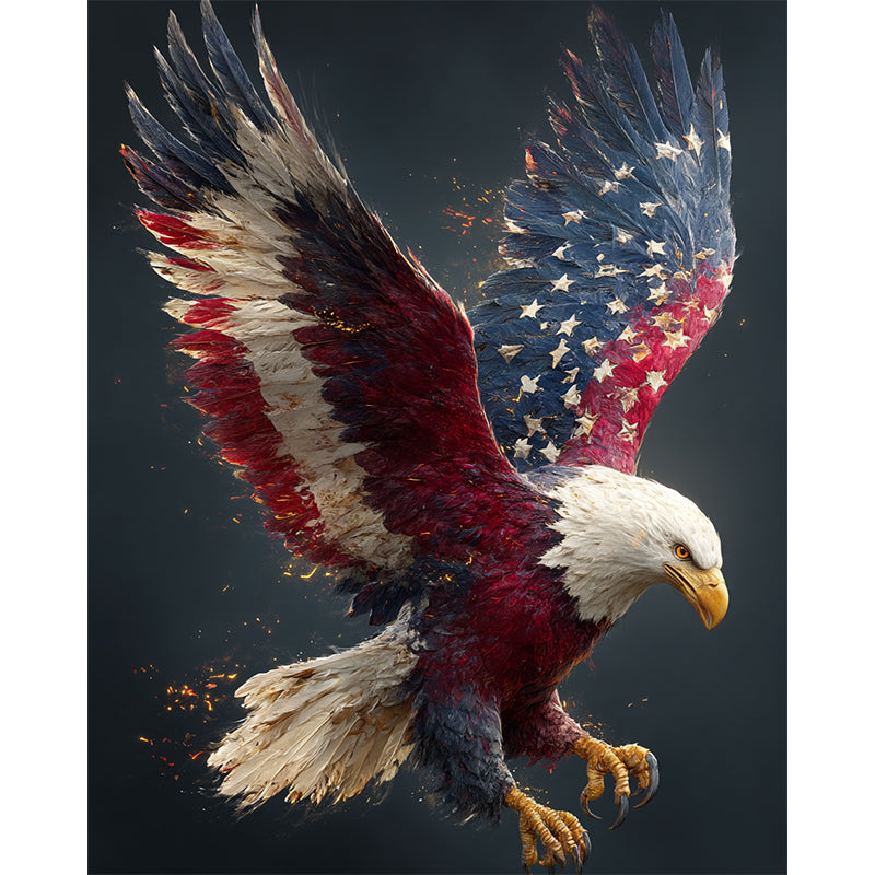 Patriotic Eagle Wooden Jigsaw Puzzle