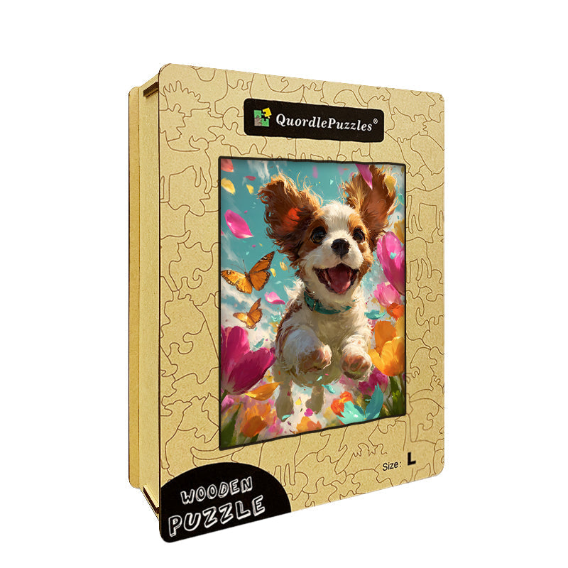 Spaniel Puppy Wooden Jigsaw Puzzle