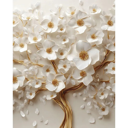 Golden Blossom Tree Wooden Jigsaw Puzzle