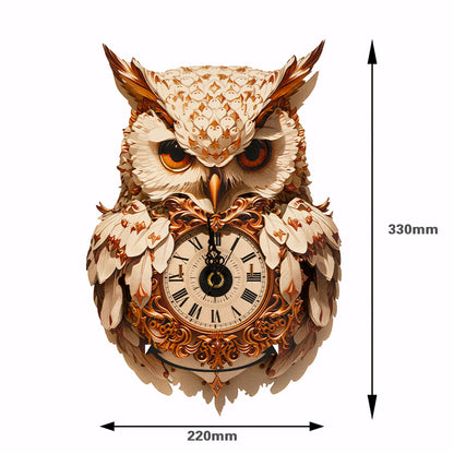 Wise Owl Timepiece Wooden Clock Puzzle