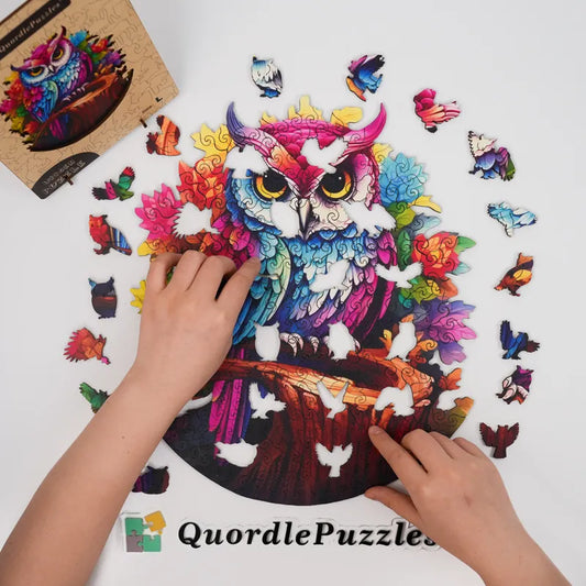 🔥LAST DAY 92% OFF-Rainbow owl on a branch