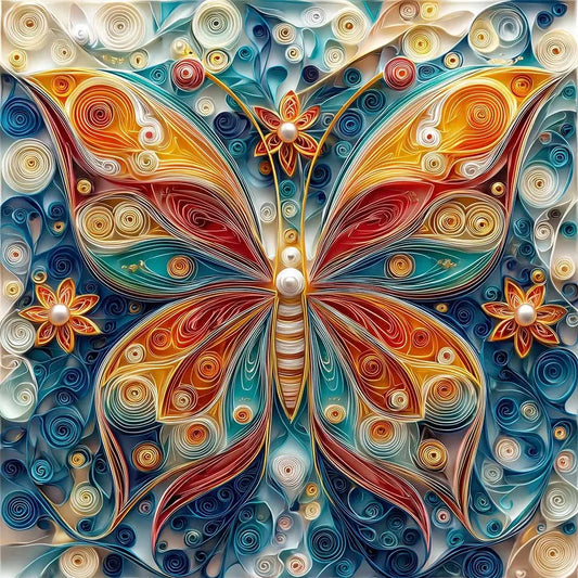 Quilled Butterfly Dream Wooden Jigsaw Puzzle