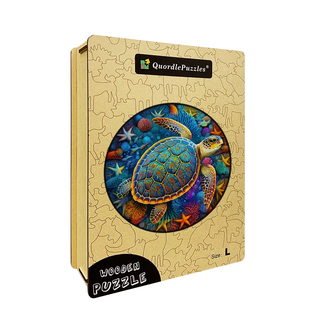 Sea Turtle watercolour Wooden Jigsaw Puzzle