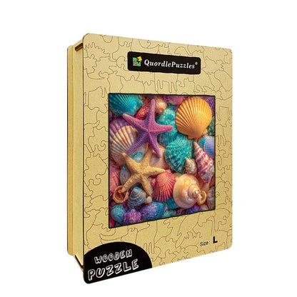 Colorful Seashells Wooden Jigsaw Puzzle