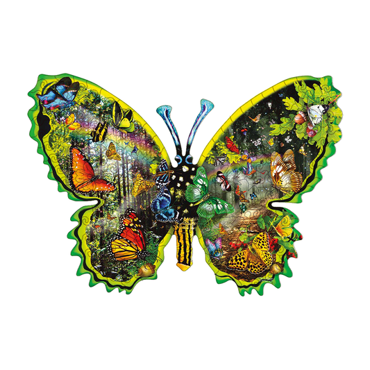 🔥LAST DAY 91% OFF-Butterfly Meadow Wooden Jigsaw Puzzle