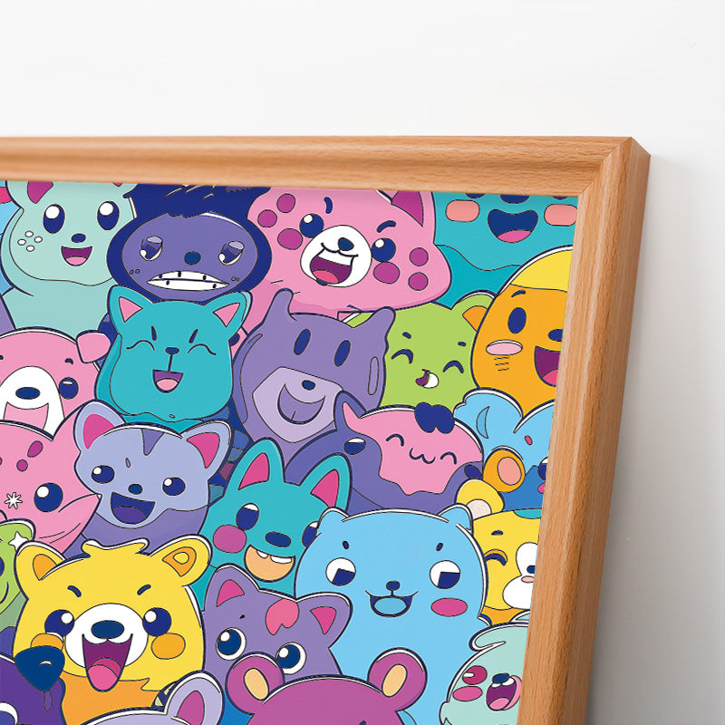 Beastie Bunch- Wooden Coloring Puzzle