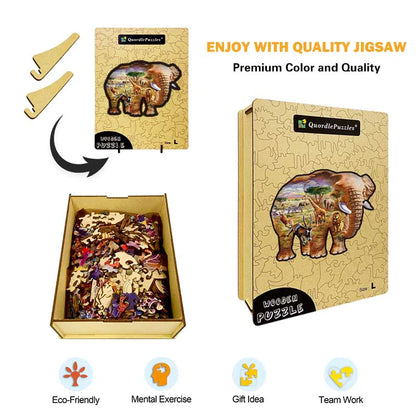 🔥LAST DAY 89% -Chesterman Elephant Wooden Jigsaw Puzzle